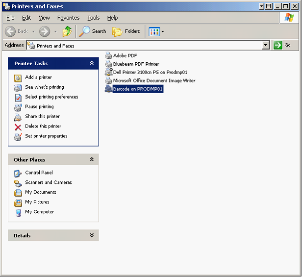Zebra Printer Configuration